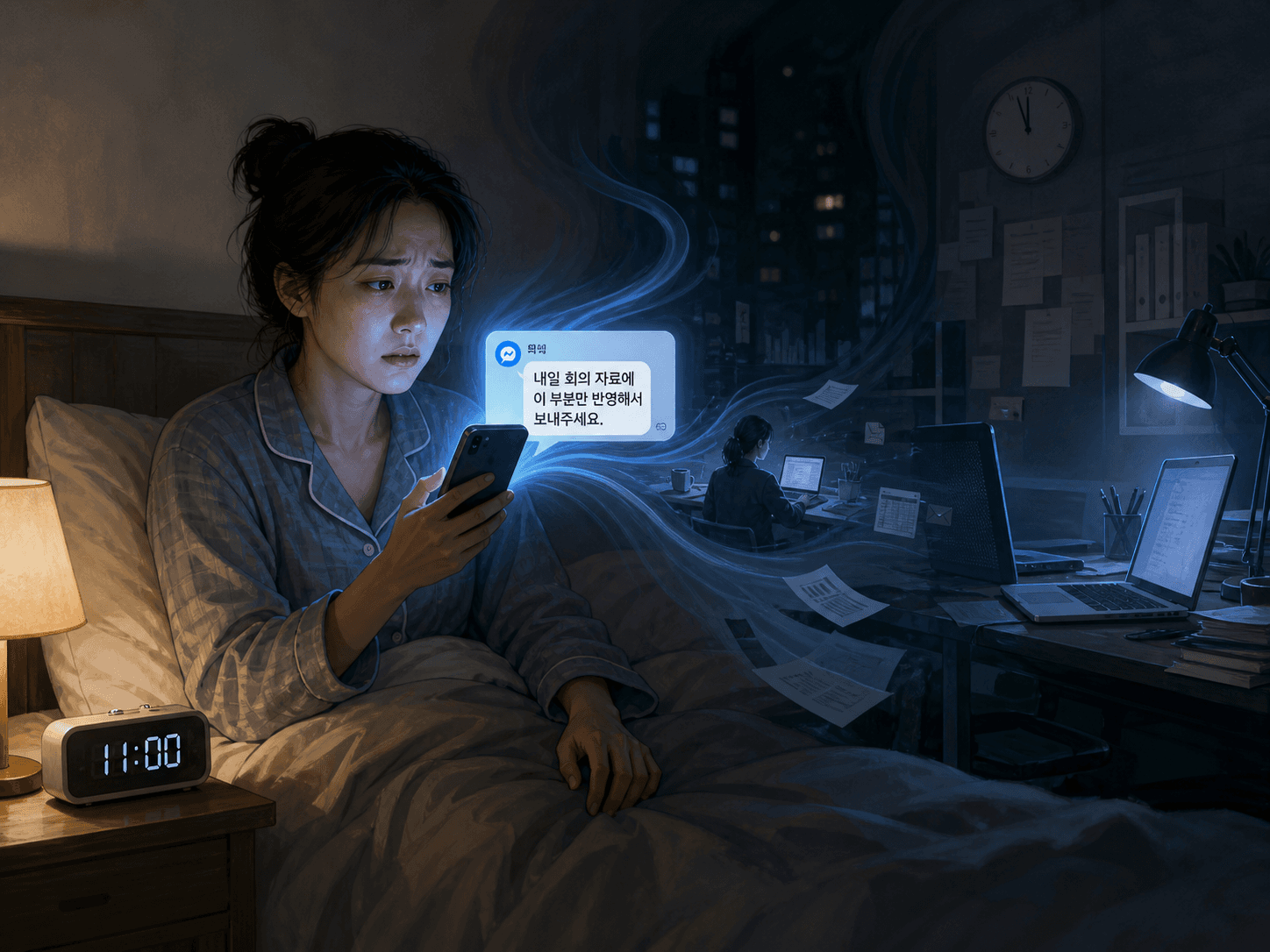 퇴근 후 카톡 이미지